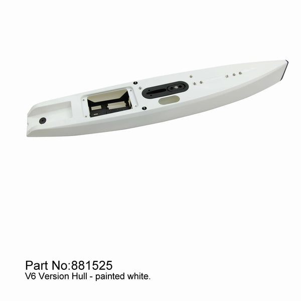 DF65V6-V8 White hull (incl.servo tray,deck eyes,finbox,bumper)