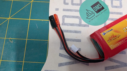 6.6V 850mah LiFe Battery, 2S, DF65/95 RX
