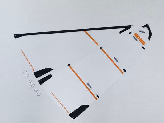DF95V1-V3 D Sails set 75 micron Mylar, Round tube packed