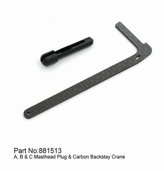 DF65 A, B & C Masthead Plug & Carbon Backstay Crane