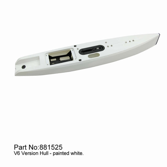 DF65V6-V8 White hull (incl.servo tray,deck eyes,finbox,bumper)