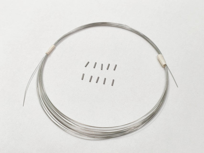 Mint Rigging Wire inc crimps (10m single strand wire, 10 metal crimps to suit wire size)