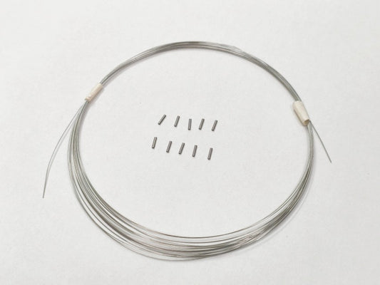 Mint Rigging Wire inc crimps (10m single strand wire, 10 metal crimps to suit wire size)