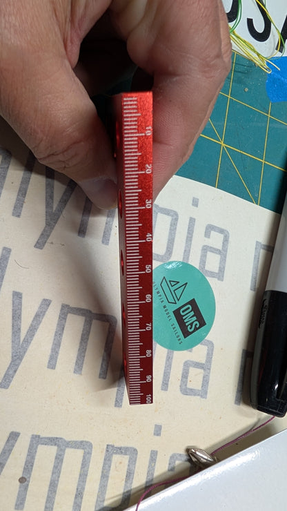 Red Measuring Square with lightening holes for fast starts!