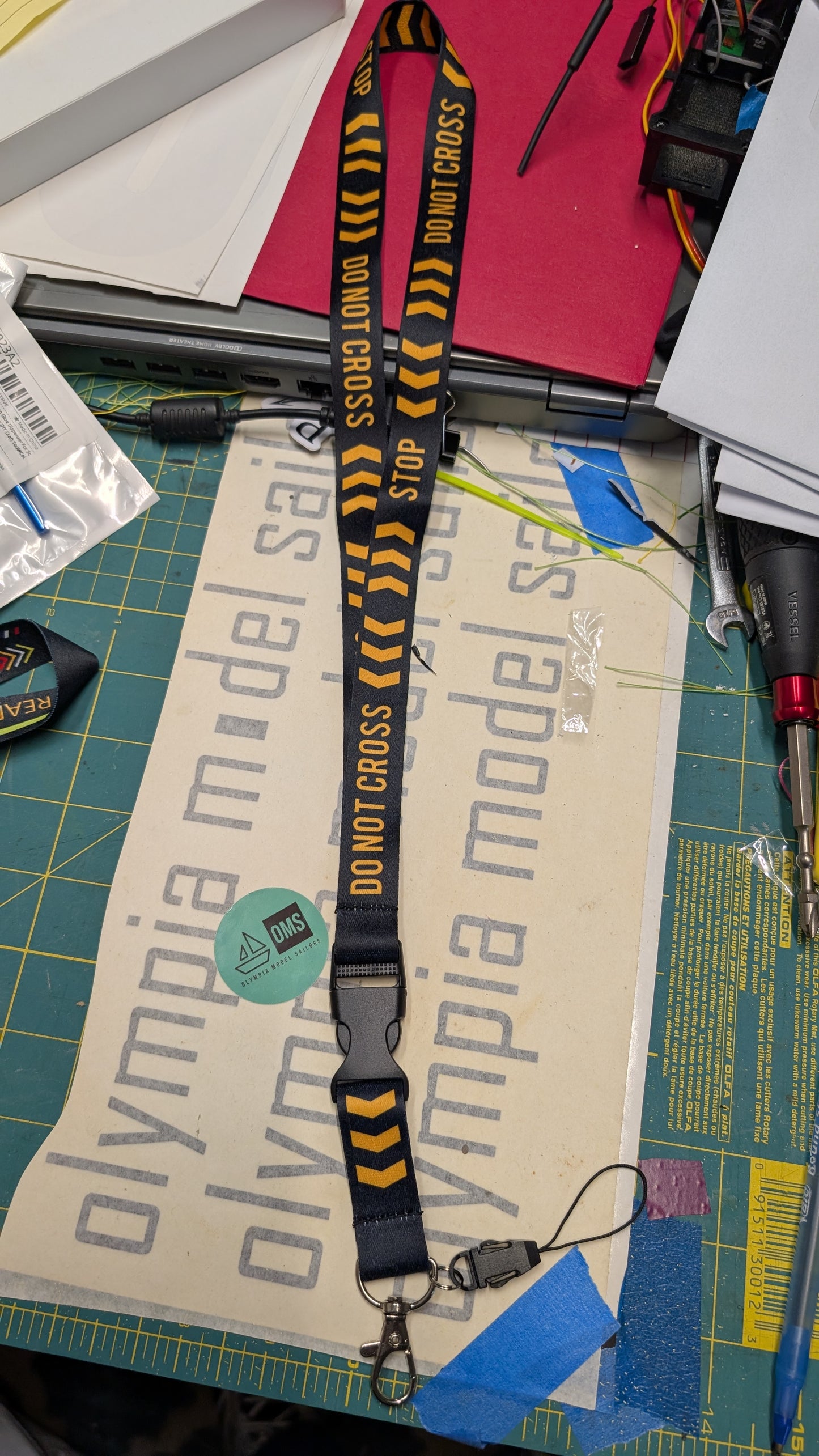 Transmitter Lanyard---DON'T DROP IT! (Do Not Cross)