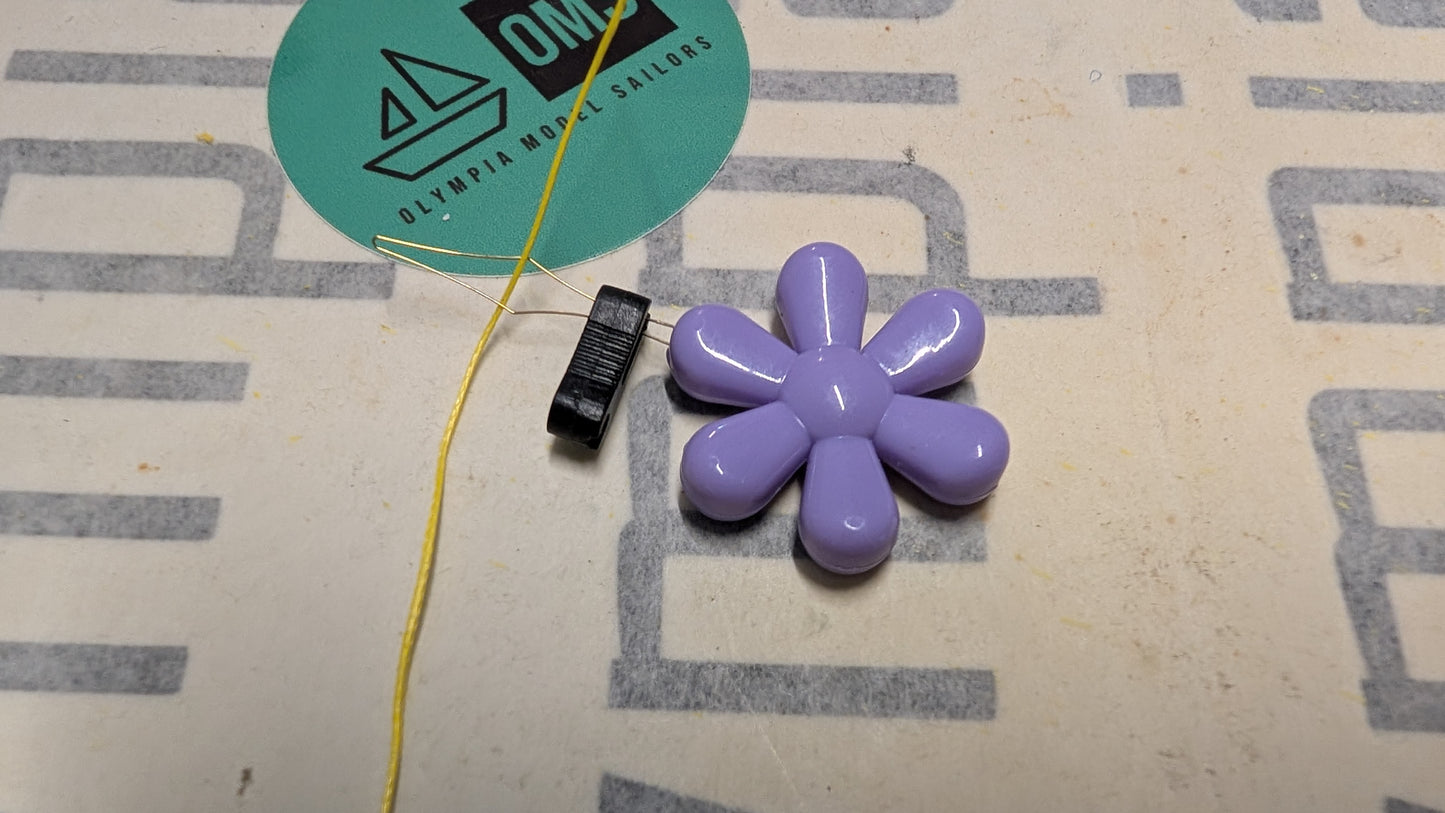 Bowsie Threader, 5pcs Purple Flowers