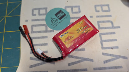 6.6V 850mah LiFe Battery, 2S, DF65/95 RX