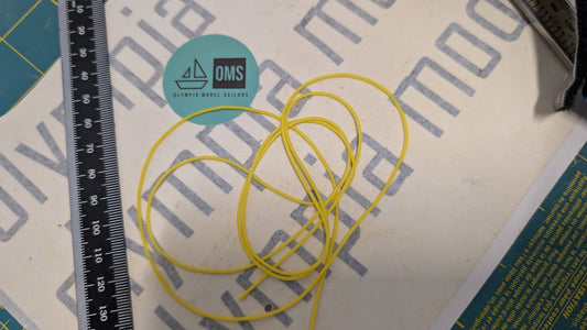 DF65/95 Elasticated Sheeting cord 1 meter Solid Rubber Yellow